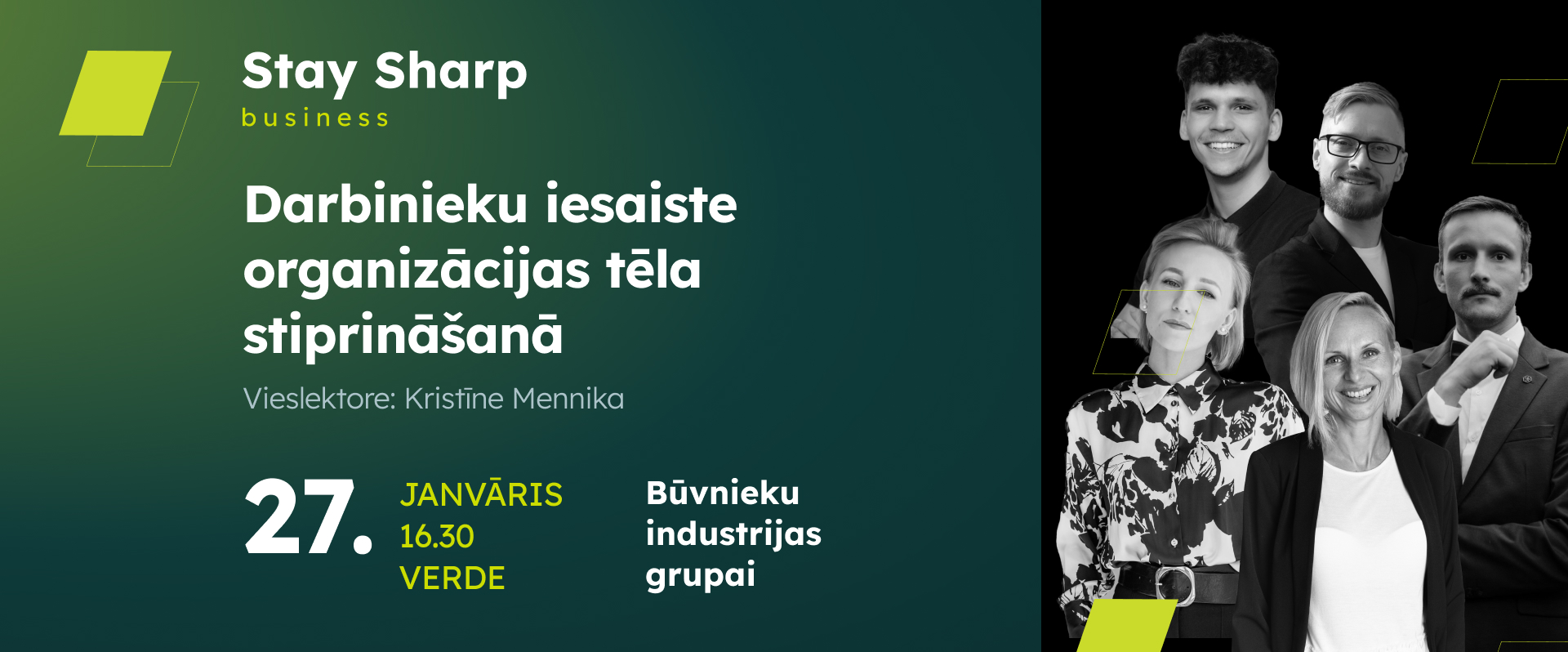 Stay Sharp business būvniecības industrijas tīklošanās vakars