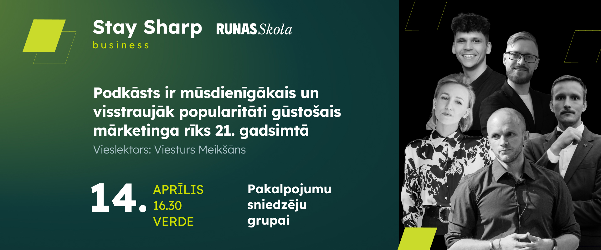 Stay Sharp business pakalpojumu sniedzēju industrijas tīklošanās vakars